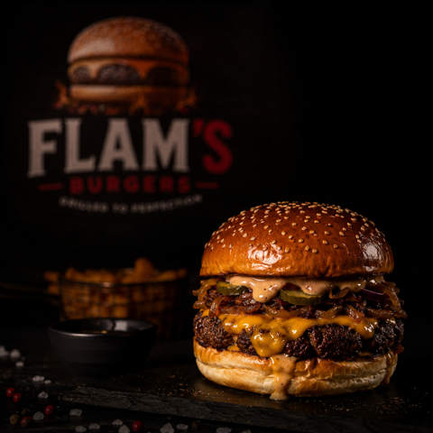 Hamburger bei Flam's Burgers Asperg